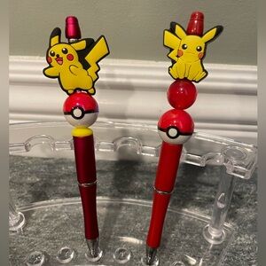 Handmade Beaded Pikachu Set of Pens